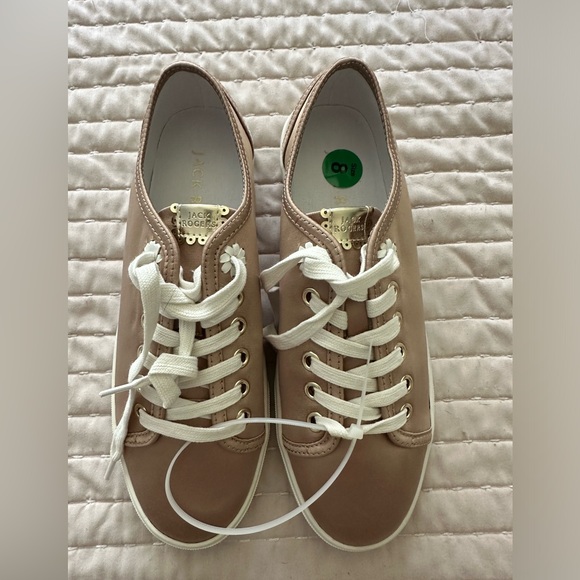 NWOT Lia satin sneakers 8 champagne Jack Rogers 🍾 - Picture 5 of 6